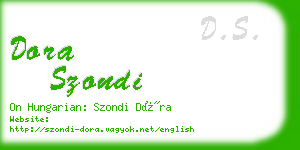 dora szondi business card